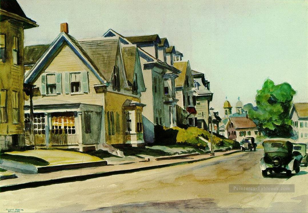 soleil sur perspective rue gloucester massachusetts 1934 Edward Hopper Peintures à l'huile